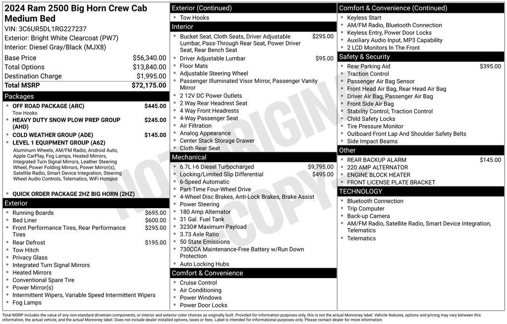 ram ram 2500 pickup 2024 3C6UR5DL1RG227237 image ram ram 2500 pickup 2024 3C6UR5DL1RG227237 image